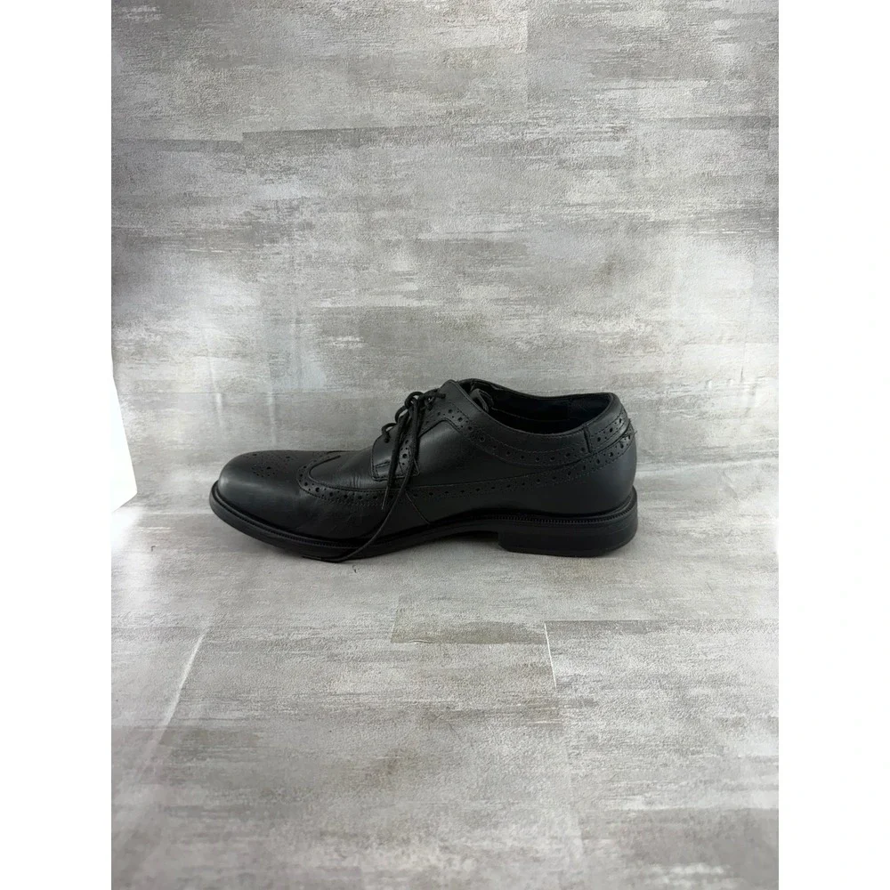 Rockport Men Black Leather Wingtip Oxford Shoes truTECH V80703 Size 9.5W
